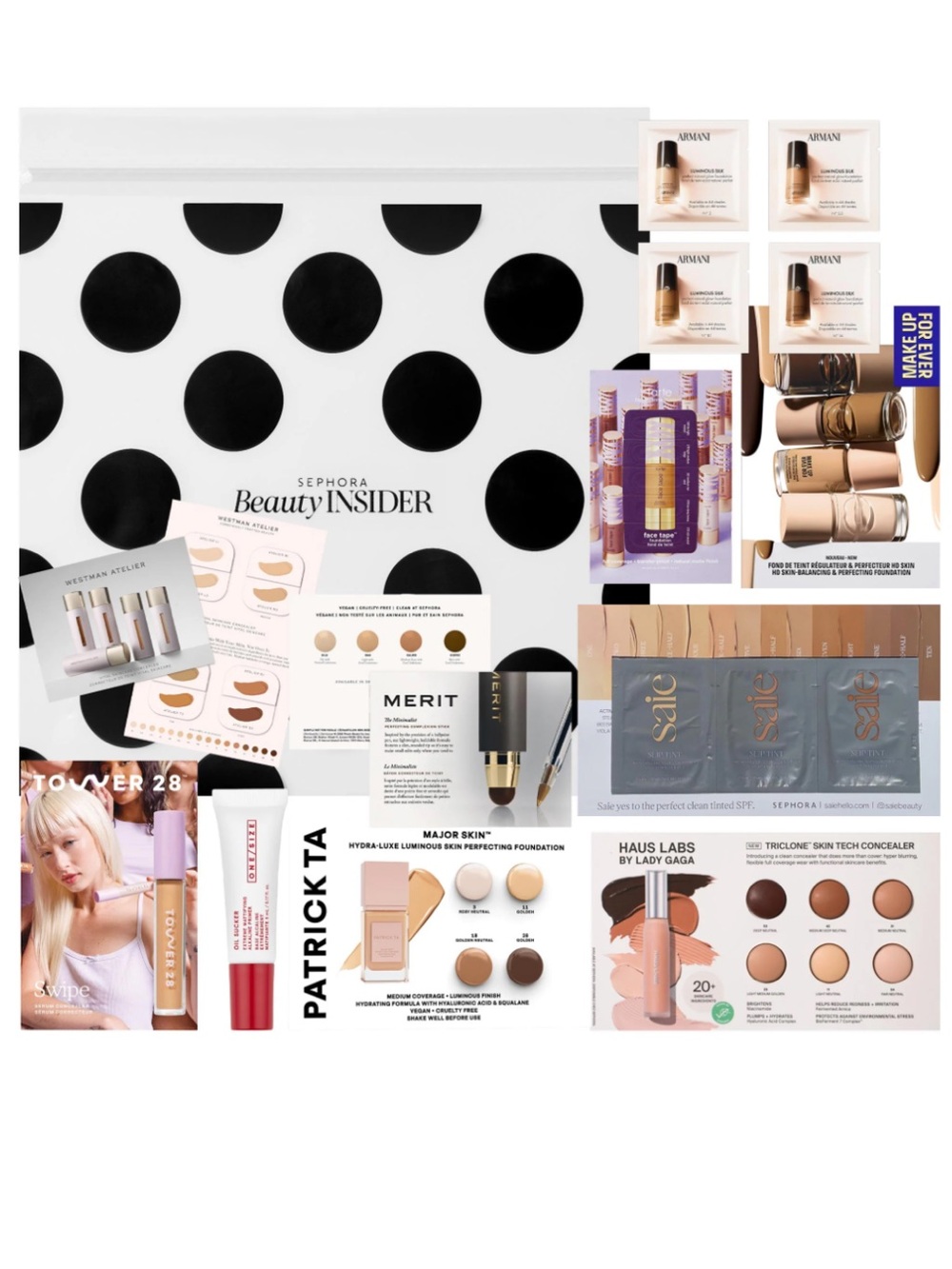 Foundation samplers from Sephora